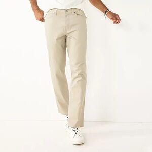 Diamond Supply Men’s Khaki Chino Casual Straight Leg Pants Bottoms